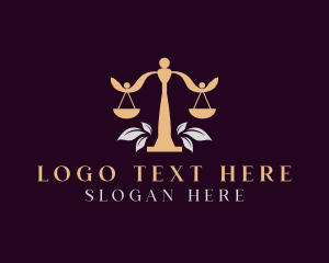 Court - Legal Justice Scale logo design