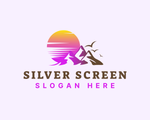 Outdoor Mountain Sunset Logo