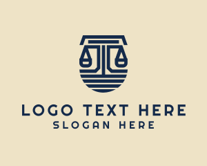 Law Firm - Judiciary Justice Scale logo design