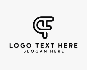 Slant - Company Brand Letter F logo design