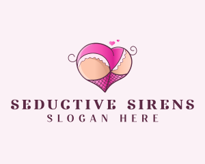 Seductive Lingerie Heart logo design