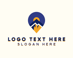 Plane - Mountain Travel Navigator logo design