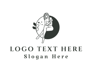 Lingerie - Naked Seductive Lady logo design