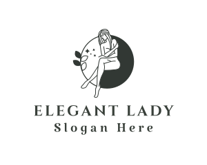 Lady - Naked Seductive Lady logo design