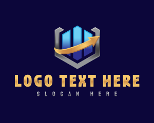 Firm - Business Bar Graph logo design