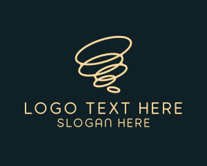 Cigarette - Minimalist Twister Rings logo design