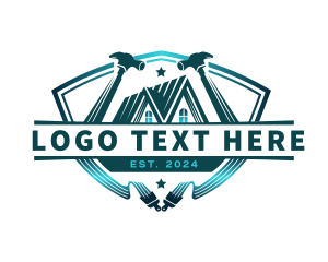 Paintbrush - Paintbrush Hammer Renovation logo design