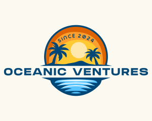 Tropical Island Waves logo design