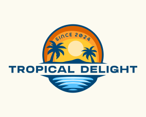 Tropical Island Waves logo design