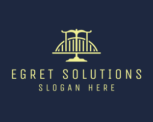 Blue Law Firm Bridge logo design