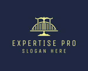 Blue Law Firm Bridge logo design