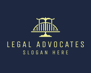 Blue Law Firm Bridge logo design