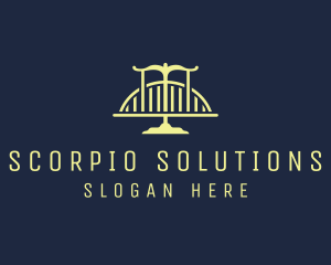 Blue Law Firm Bridge logo design