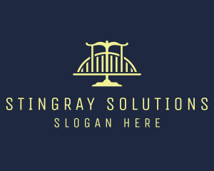 Blue Law Firm Bridge logo design