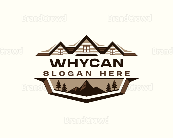 Roofing Mountain Cabin Logo