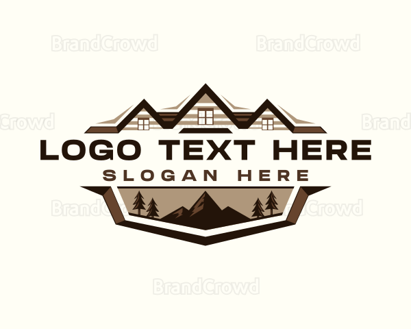 Roofing Mountain Cabin Logo