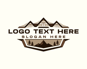 Rental - Roofing Mountain Cabin logo design