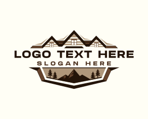 Roofing Mountain Cabin Logo