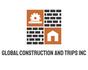 Apartment - Brick Wall House logo design