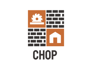 Village - Brick Wall House logo design