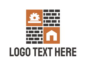 Roofing - Brick Wall House logo design