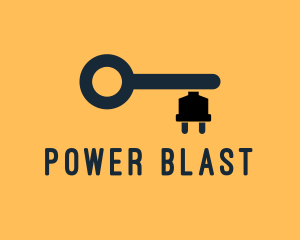 Electric Key Power Locksmith logo design