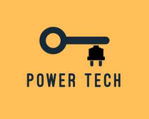 Electric Key Power Locksmith logo design