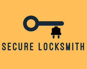 Locksmith - Electric Key Power Locksmith logo design