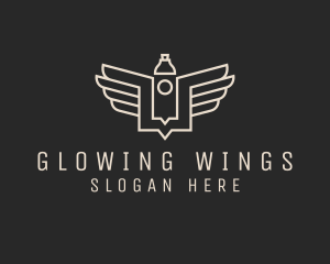 Modern Vape Wings logo design