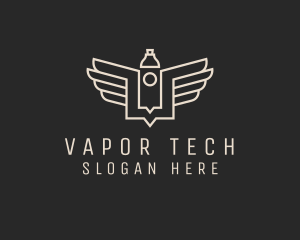 Vapor - Modern Vape Wings logo design