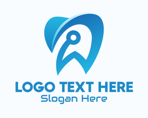 Tooth - Blue Dental Tech logo design