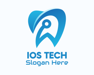 Blue Dental Tech logo design