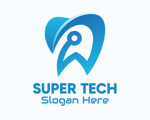 Blue Dental Tech logo design