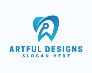 Blue Dental Tech logo design