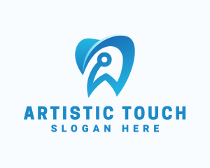 Blue Dental Tech logo design