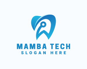 Blue Dental Tech logo design