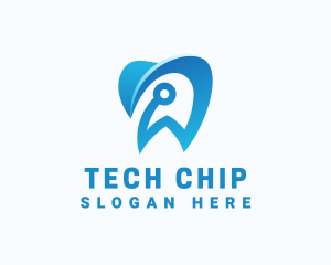 Blue Dental Tech logo design