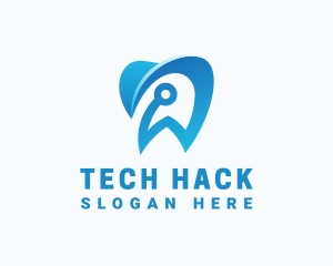 Blue Dental Tech logo design