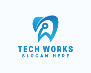 Blue Dental Tech logo design