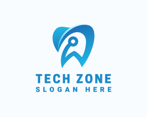 Blue Dental Tech logo design