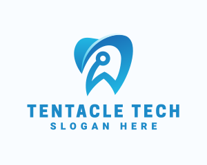 Blue Dental Tech logo design