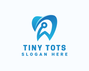 Blue Dental Tech logo design