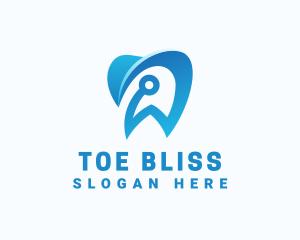 Blue Dental Tech logo design