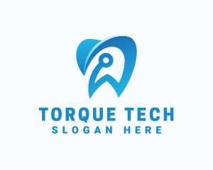 Blue Dental Tech logo design