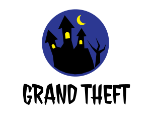 Haunted House Halloween Logo