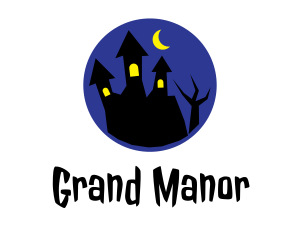 Haunted House Halloween logo design