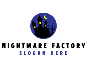 Haunted House Halloween logo design