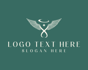 Halo - Spiritual Angel Wings logo design