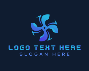 Turbine - Propeller Fan Turbine logo design