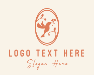 Boutique - Flower Hummingbird Aviary logo design